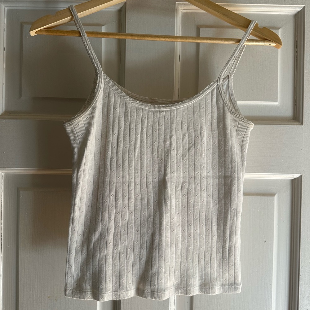 Brandy Melville Cream Ribbed Camisole